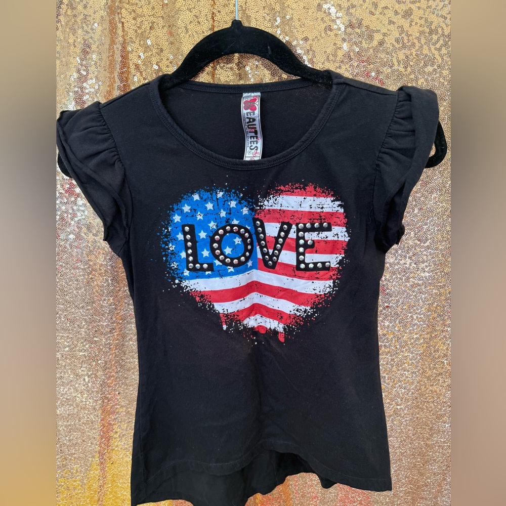 Black Love Heart Kids Shirt by